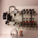 MEPA floor adjustable underfloor heating manifold 5 circuits with flow meters included with mixing unit