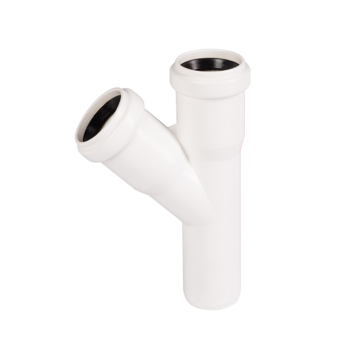 Iekšējās notekūdeņu trīsstūris OSTENDORF HT-sistēma DN 32 x 45°, balta