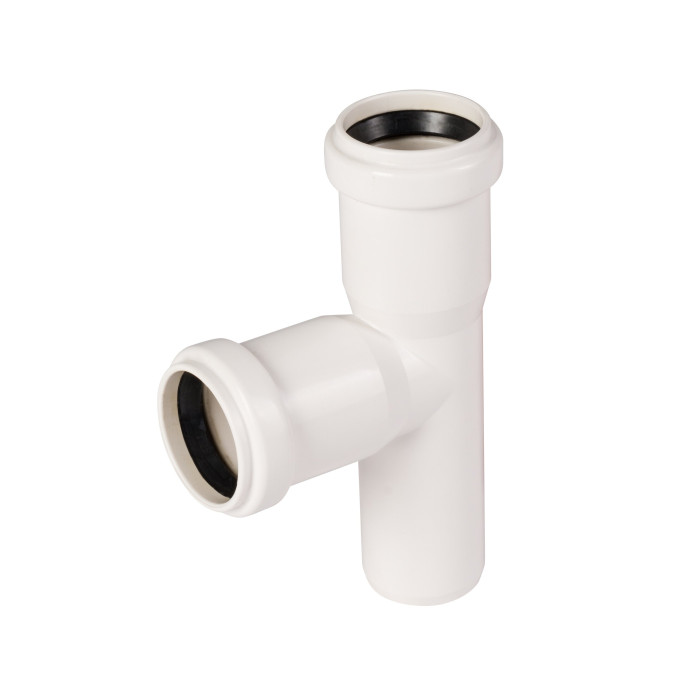 Iekšējās notekūdeņu trīszaru OSTENDORF HT-sistēma DN 32 x 90°, balta