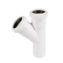 Iekšējās notekūdeņu trīszaru OSTENDORF HT-sistēma DN 40 x 45°, balta