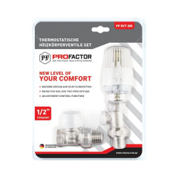 PROFACTOR radiator connection kits (3 in 1) - 1/2""