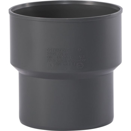 Internal sewage transition to four OSTENDORF HTsafe DN 110, gray