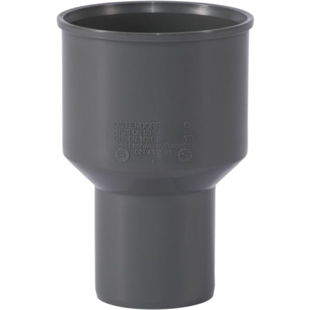 Internal sewage transition to four OSTENDORF HTsafe DN 50, gray