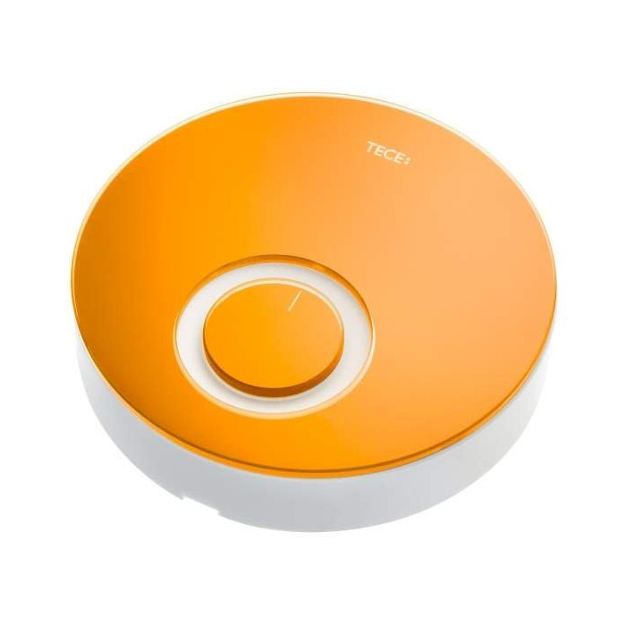 Glazed chamber thermostat cover (orange glass, light gray housings) TECE floors DT