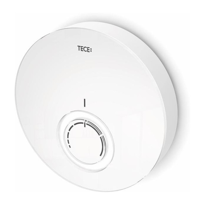 Glazed chamber thermostat cover (white glass, white housing) TECE floors DT