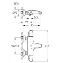 Thermostatic mixer for bathtub - shower GROHE Grohtherm 1000 New, 34155003