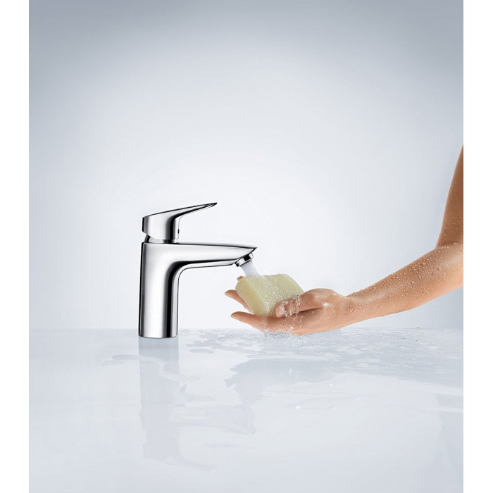 Izlietnes maisītājs ar apakšējo vārstu HANSGROHE Logis 100, hroms, 71100000