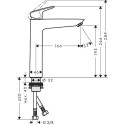 Izlietnes jaucējkrāns ar apakšējo vārstu HANSGROHE Logis 190, 71090000