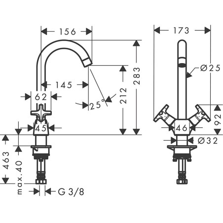 Virtuve (izlietnes) maisītājs HANSGROHE Logis 71285000