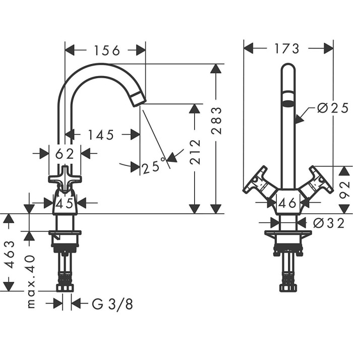 Virtuve (izlietnes) maisītājs HANSGROHE Logis 71285000