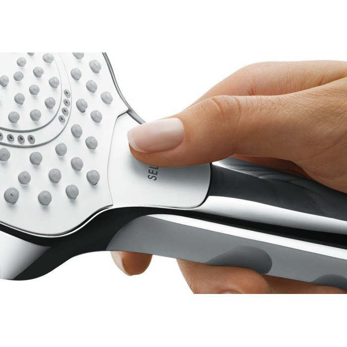 Shower head HANSGROHE Croma Select S 3jet, Vario Ecosmart, chrome/white, 26803400