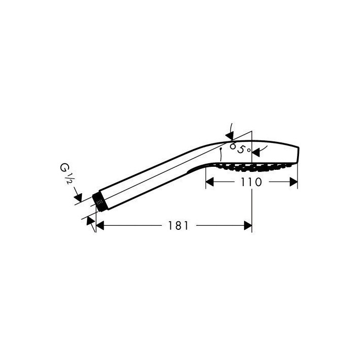 Dušas galva HANSGROHE Croma Select S 3jet, Vario Ecosmart, hroms/balts, 26803400