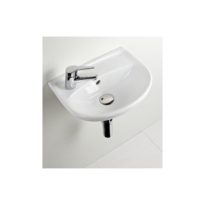 Mazs piekārts izlietne JIKA Lyra Plus, 400 x 310 mm, (jaucējkrāna atvere pa kreisi)