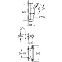 GROHE Grohtherm 800 thermostatic mixer showers with Tempesta 600 shower set