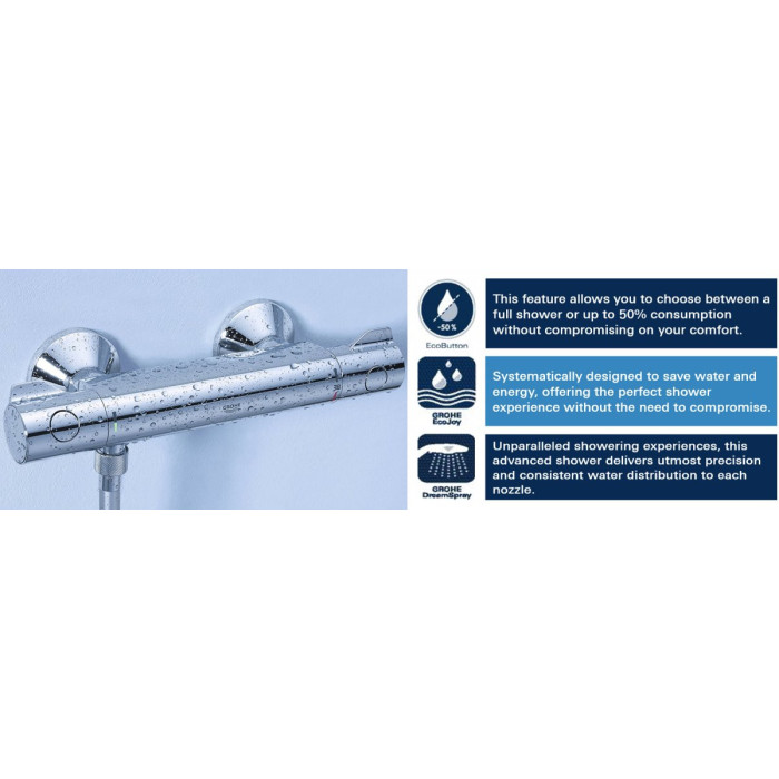 GROHE Grohtherm 800 Thermostatic Shower Mixer, 34558000