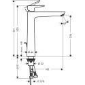 Washbasin mixer with pop-up waste HANSGROHE Talis E 240, 71716000