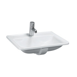 Izlietne iebūvēta virsū LAUFEN Pro S, 560 x 440 mm (jaucējkrāna atvere centrā)
