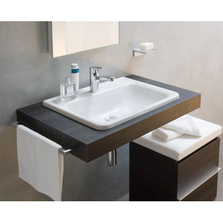 Izlietne iebūvēta virsū LAUFEN Pro S, 560 x 440 mm (jaucējkrāna atvere centrā)