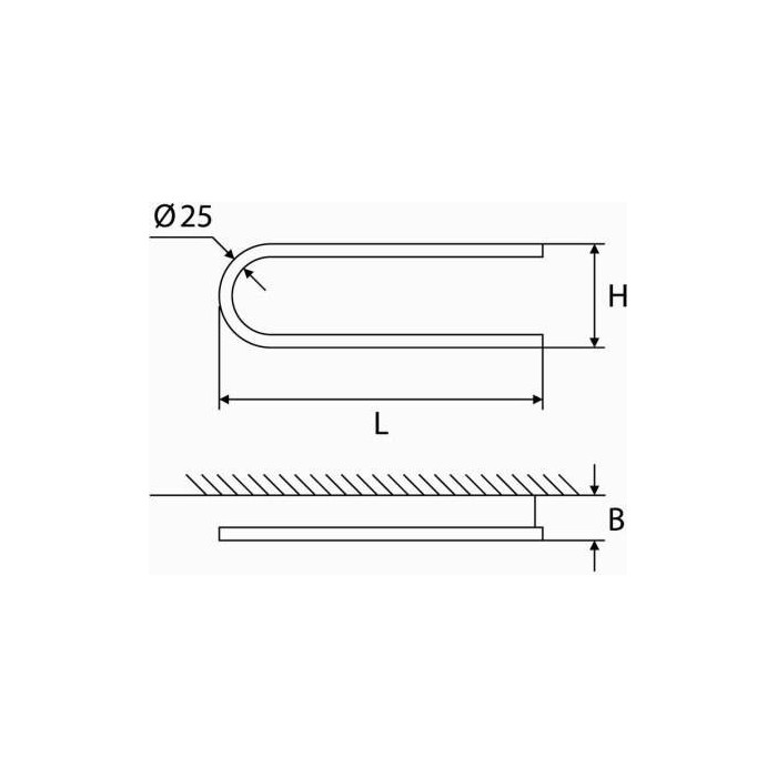 Electric towel dryer ELONIKA EE 270 S, right-hand side