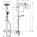 Thermostatic rain shower system HANSGROHE Crometta S 240 1jet, 27267000