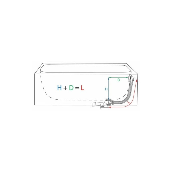Extended siphon for bath VIEGA Simplex, automatic, 595678