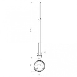 Heating element TERMA MOA with a hidden wire without a plug (Various color options)