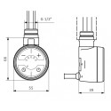 Heating element with a straight wire and plug for electrical socket TERMA MOA