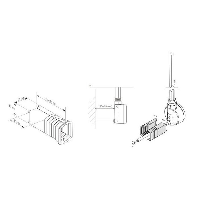 TERMA DRY heating element with hidden wire without plug (Various color options)