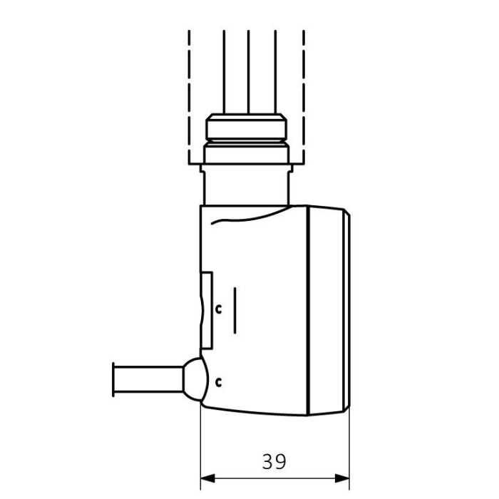 Heating element with spiral wire and plug for electrical socket TERMA DRY