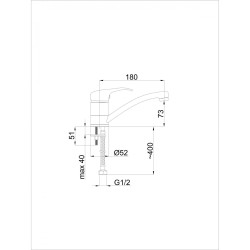 RUBINETA P-19 STAR sink mixer