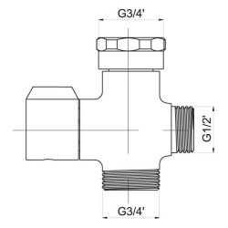Ceramic diverter (bath-shower) switch RUBINETA