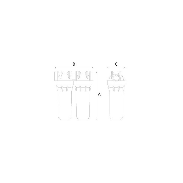 Double filter housing ATLAS FILTERS DPD 3/4""