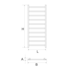 Stainless steel dryer-ladder MEPA Plain 1000-10