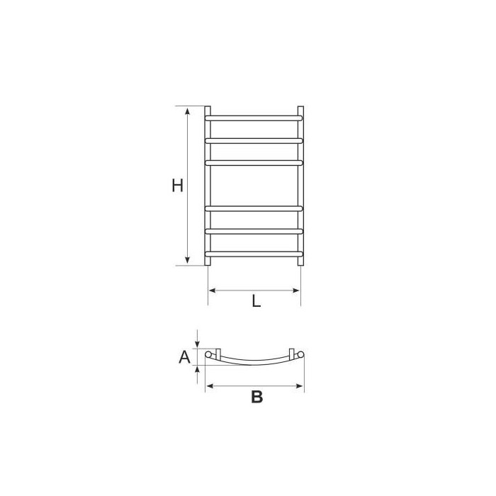 Stainless steel dryer-ladder MEPA Classic 700-6