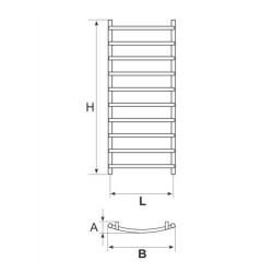 Stainless steel dryer-ladder MEPA Classic 1000-10