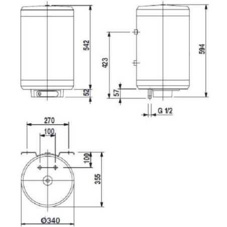 Elektriskais ūdens sildītājs BAXI Extra SV 530, 30 l