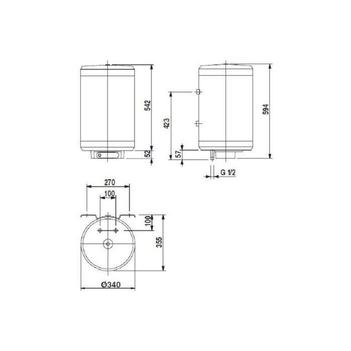 BAXI Extra SV 530 Electric Water Heater, 30 l