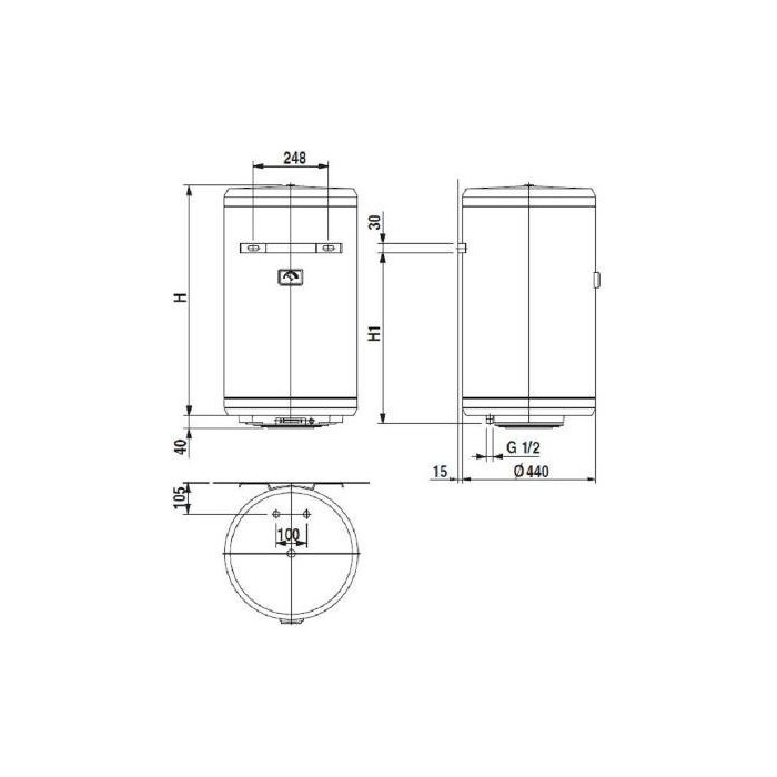Электрический водонагреватель BAXI Extra SV 580, 80 л