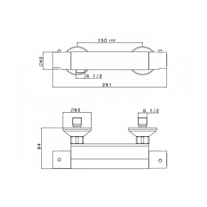 Thermostatic shower mixer ALPI Joy