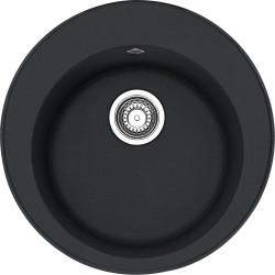 FRANKE Ronda ROG 610-41 stone (granite) sink, 51 cm, onyx (black), with an eccentric valve