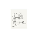ALPI Infiniti sink mixer with soap shelf and bottom valve