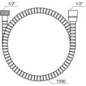 RAVAK shower hose, metal