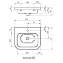 RAVAK Chrome Sink 550 x 470 mm