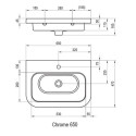 RAVAK Chrome Sink 650 x 470 mm