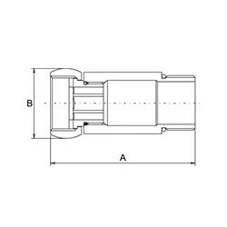 Соединительная муфта хромированная (глянцевая) PROFACTOR 3/4"" x 1/2"" с гайкой MF