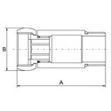Соединительная муфта хромированная (глянцевая) PROFACTOR 3/4"" x 1/2"" с гайкой MF