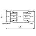 The connection fitting is chrome-plated (shiny) PROFACTOR 3/4"" x 3/4"" with loose nuts.