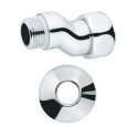 Chrome-plated (shiny) eccentric connection fitting PROFACTOR 3/4"" x 1/2"" with a free nut MF