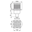 Vertical trap ALCA PLAST APV32 with "dry" siphon