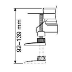 Montēšanas kājiņas ar skaņu slāpējošām starpliktēm TECEdrainline 92-139 mm